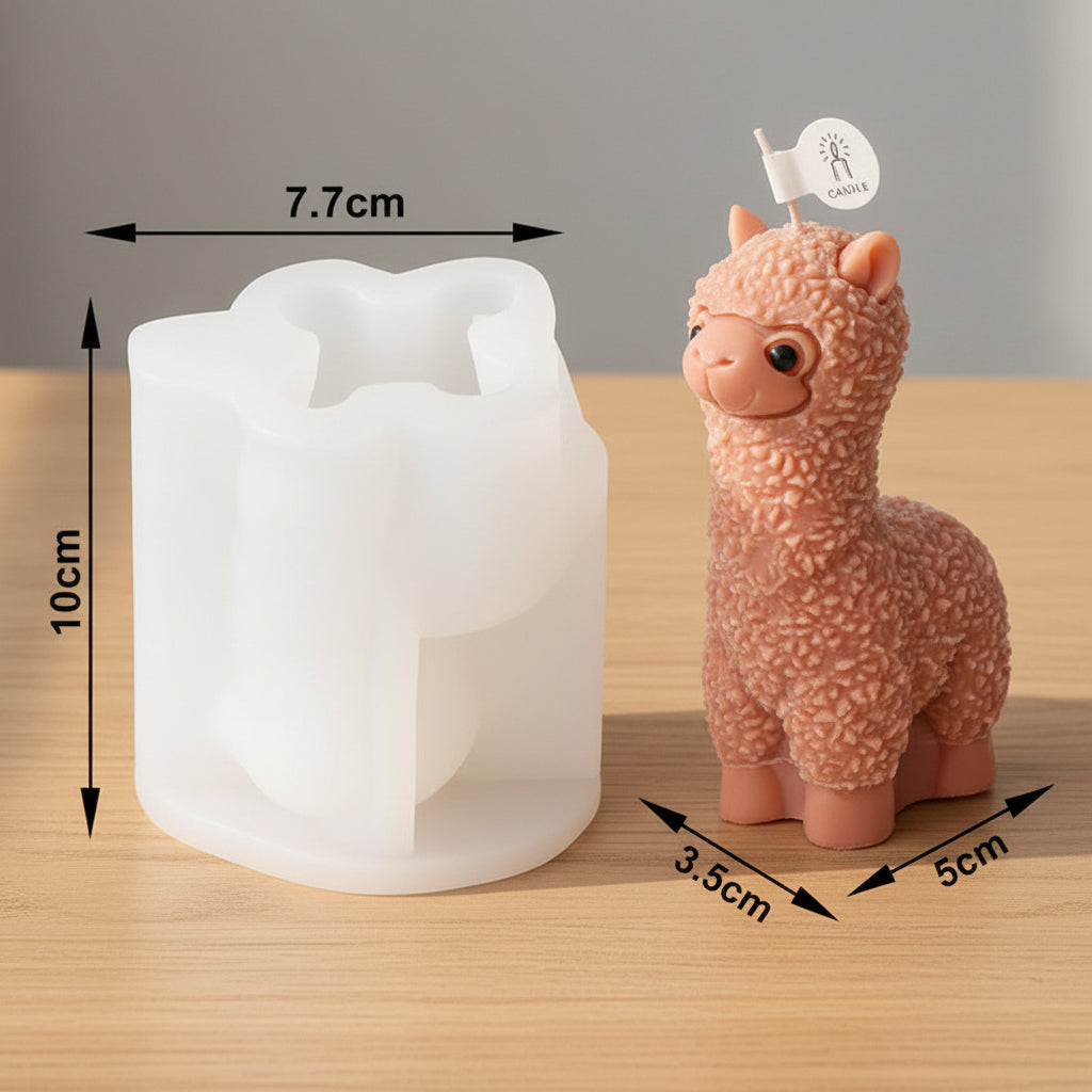 Silikonform Alpaca für Kerzen – Süße Tier-Gießform für DIY Deko, Gips & Resin