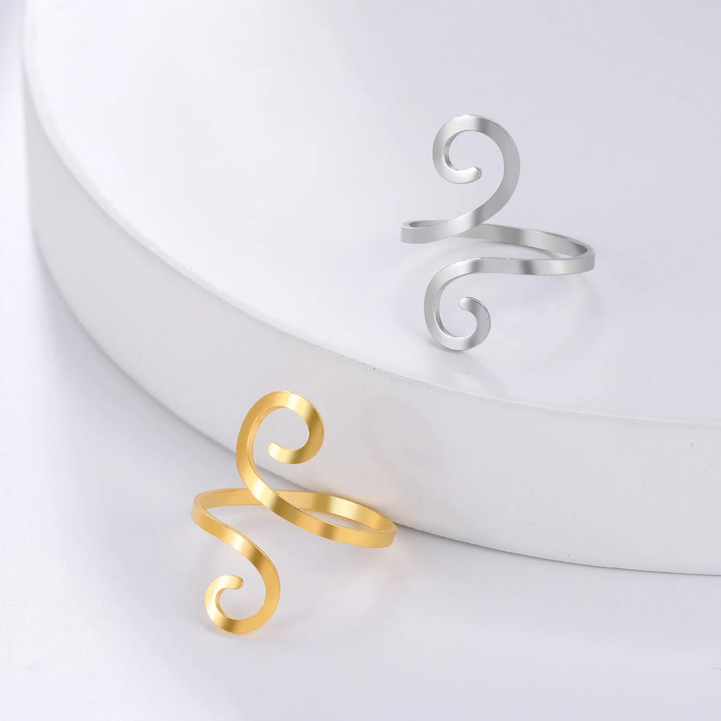 Boho-Spiral Ring – Eleganz in Bewegung