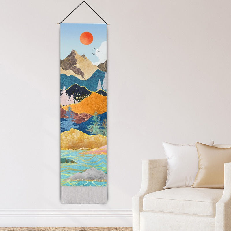 Vertical Soul: Handgefertigter Boho-Wandteppich mit Quasten
