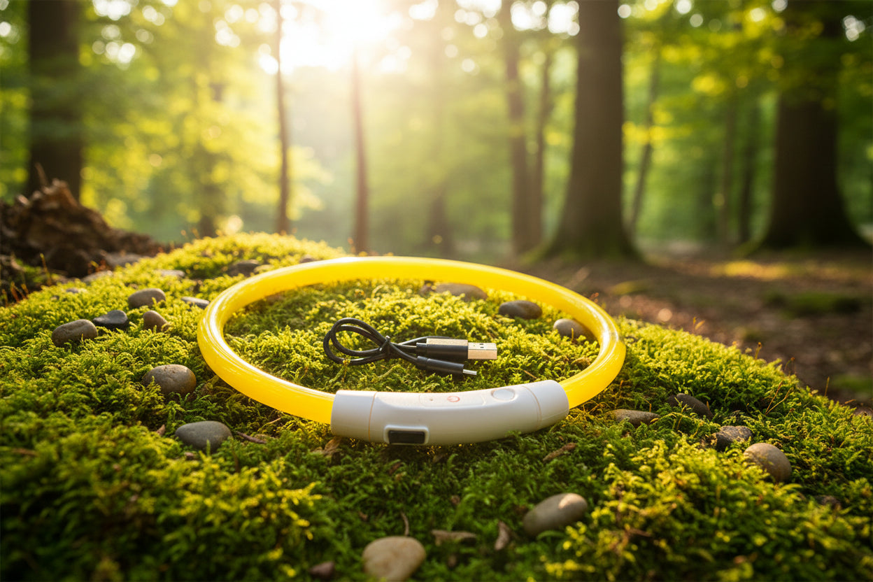 GlowGuard: Wiederaufladbares LED-Sicherheitshalsband