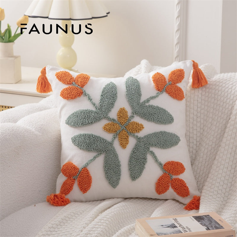 Boho Tufted-Kissenhülle „Willow-Serie“ mit Quasten