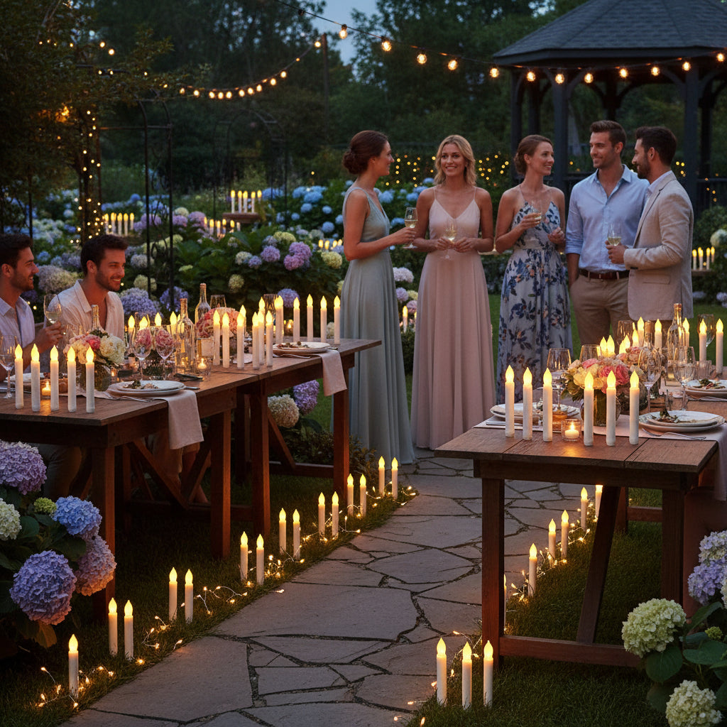Eternal Flame – 12er Set LED-Stabkerzen mit Flackereffekt