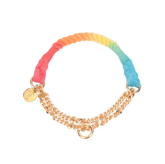 Chroma Drift – Handgeflochtenes Boho-Halsband & Abenteuerleine Set