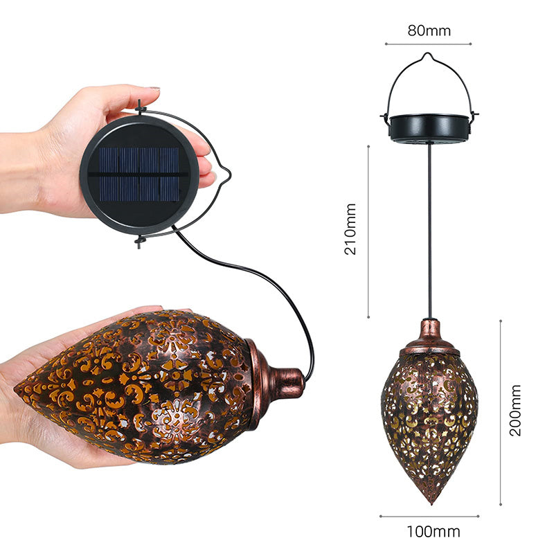 Boho Solar-Hängeleuchte „Kosmischer Tropfen“