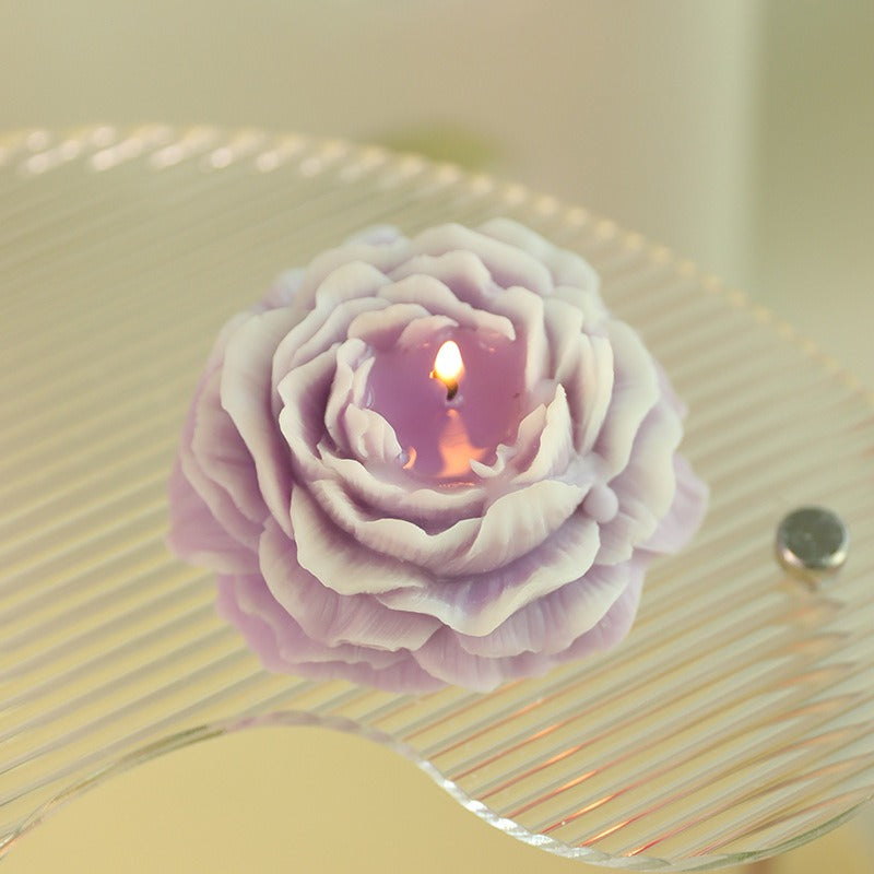 Peony Bloom – Handgefertigte Duftkerze in Pfingstrosenform