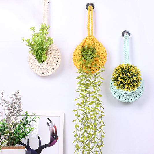 Handgewebte Boho-Hängetasche „Wand-Poesie“