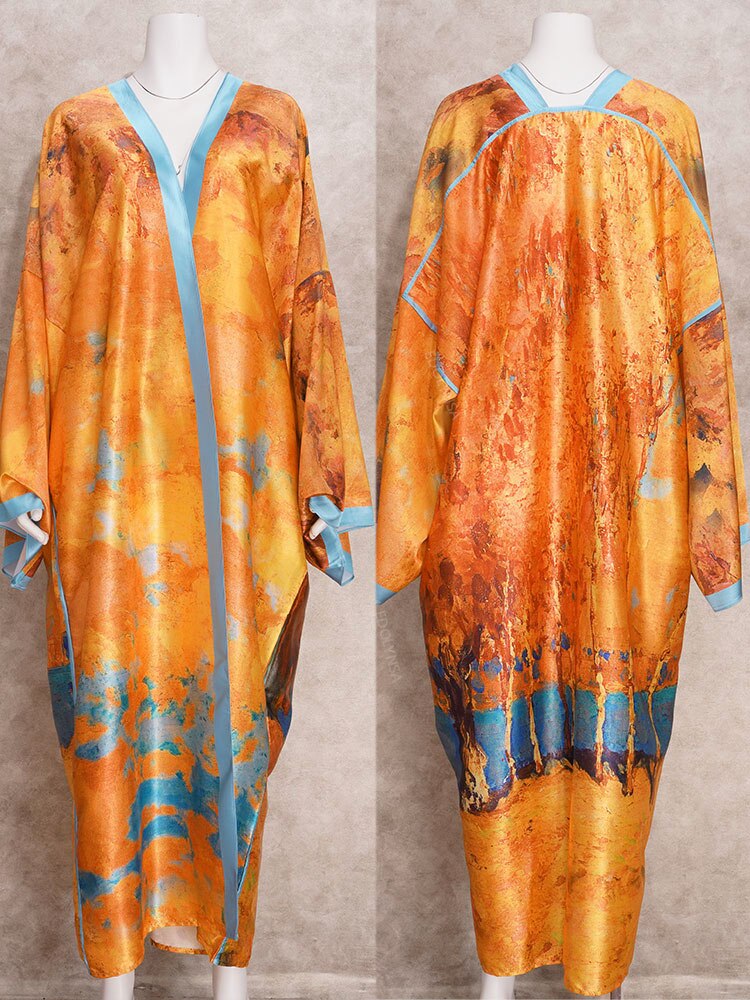 Golden Hour: Dein fließender Boho-Kimono 'Sonnenglanz' (One Size)