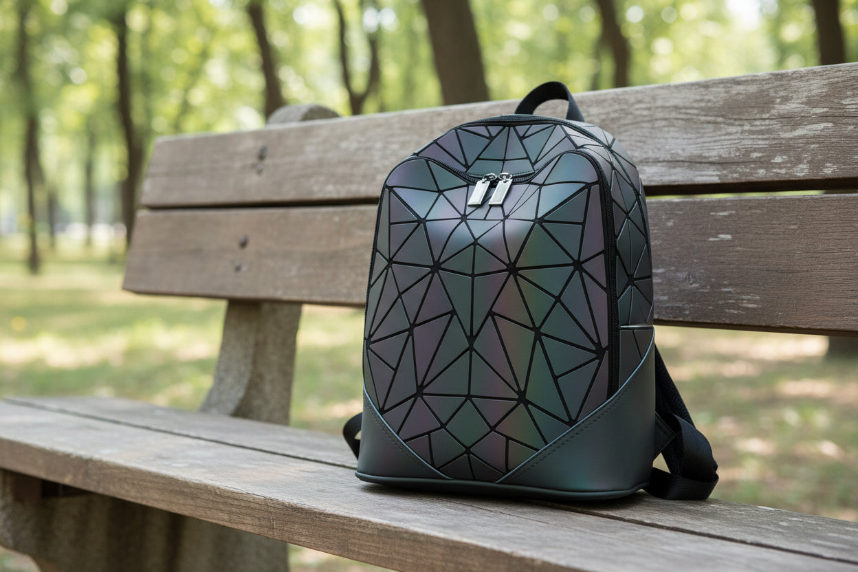 Aurora Dome – Geometrischer Reflektor-Rucksack