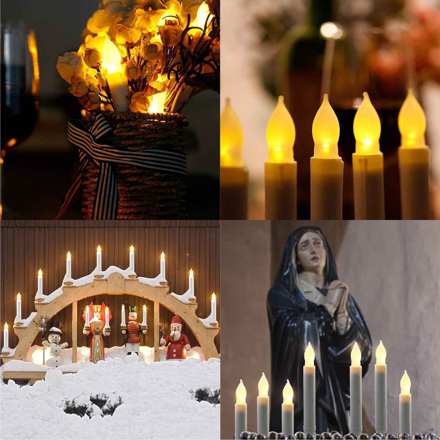 Eternal Flame – 12er Set LED-Stabkerzen mit Flackereffekt