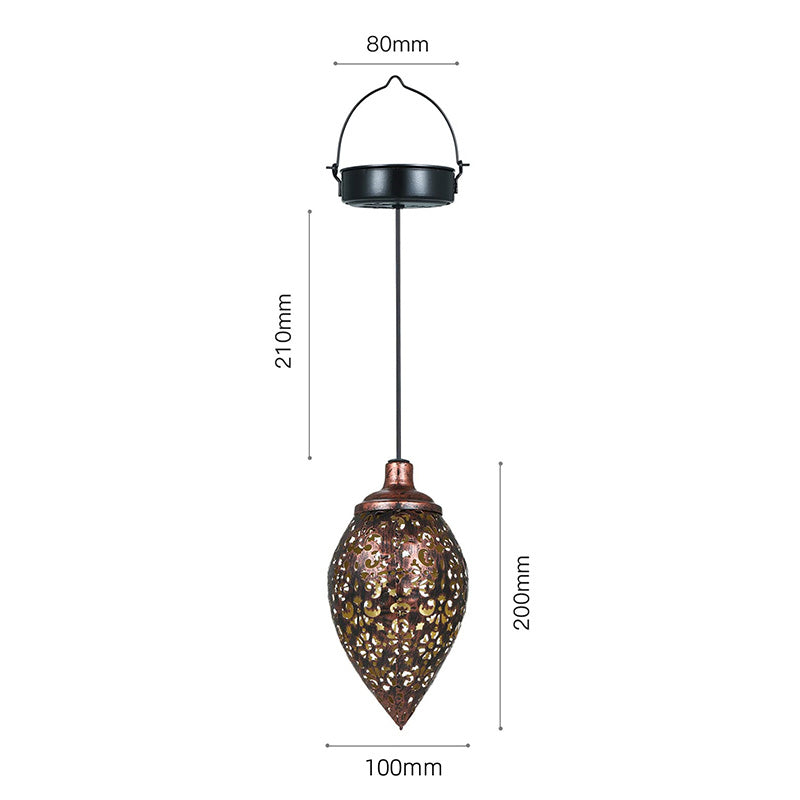 Boho Solar-Hängeleuchte „Kosmischer Tropfen“