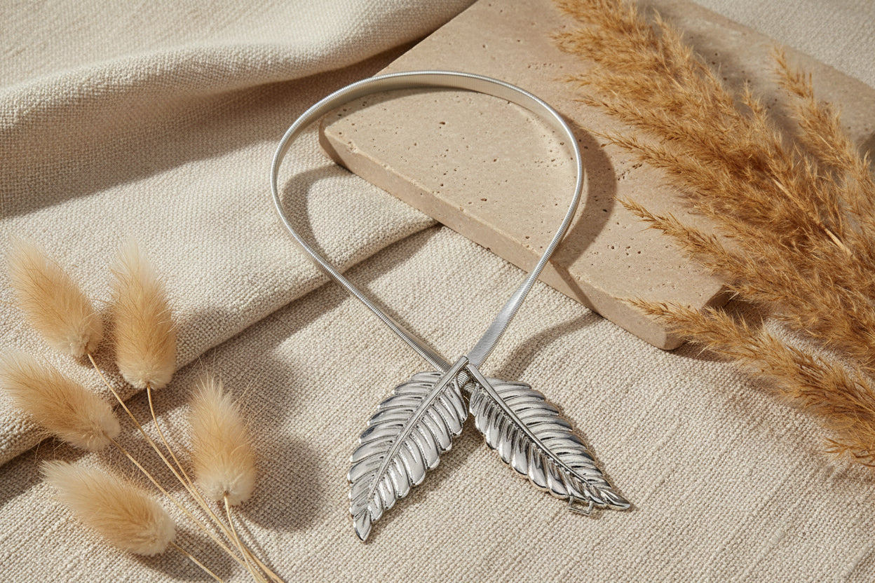 Leaf Chain Belt im Boho Chic – Antique Gold & Silver