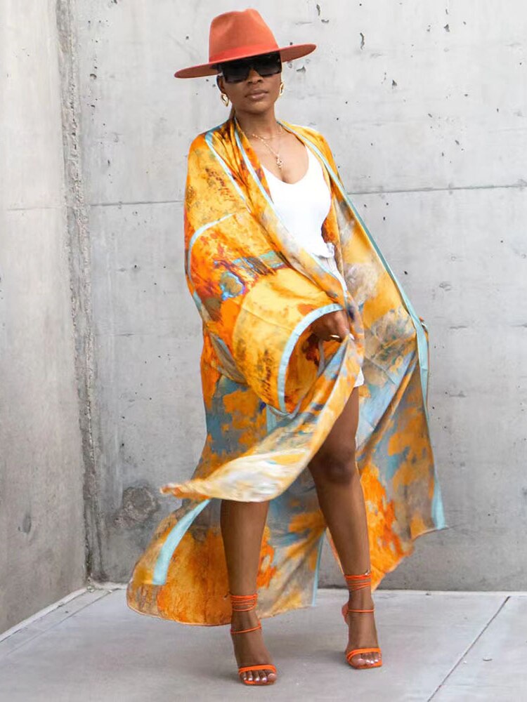 Golden Hour: Dein fließender Boho-Kimono 'Sonnenglanz' (One Size)