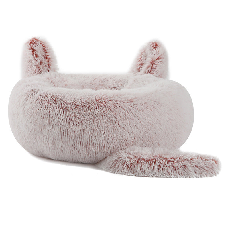 Bunny Dreams: Kuscheliges Haustierbett mit Hasenohren & Extra-Polsterung