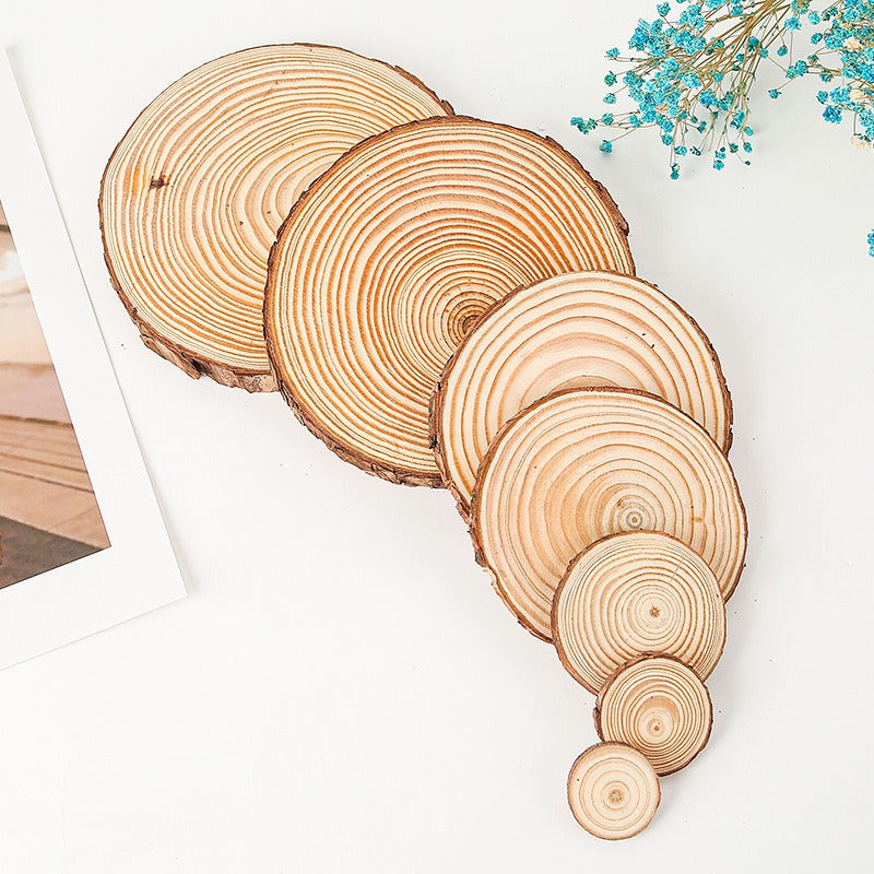 Woodland Canvas: Naturbelassene Kiefernholz-Scheiben für DIY & Deko