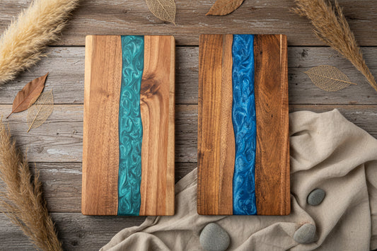 Ocean Wave – Akazienholz & Resin Servierboard