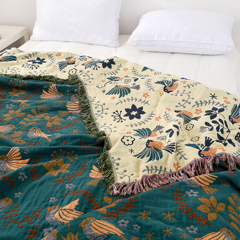 Boho Wendedecke „Botanischer Vogeltraum“