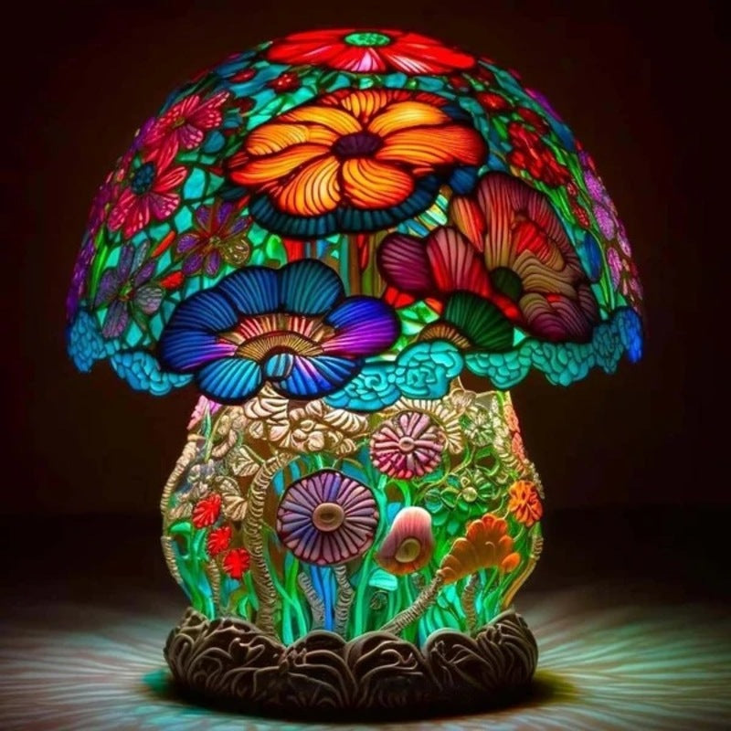 Magic Shroom – Illusions-Pilzlampe im Tiffany-Stil