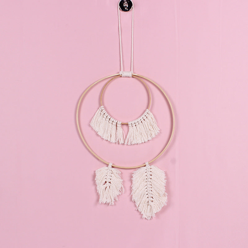 Makramee Wandbehang „Boho Circle“ – Handgefertigte Wanddeko aus Baumwolle