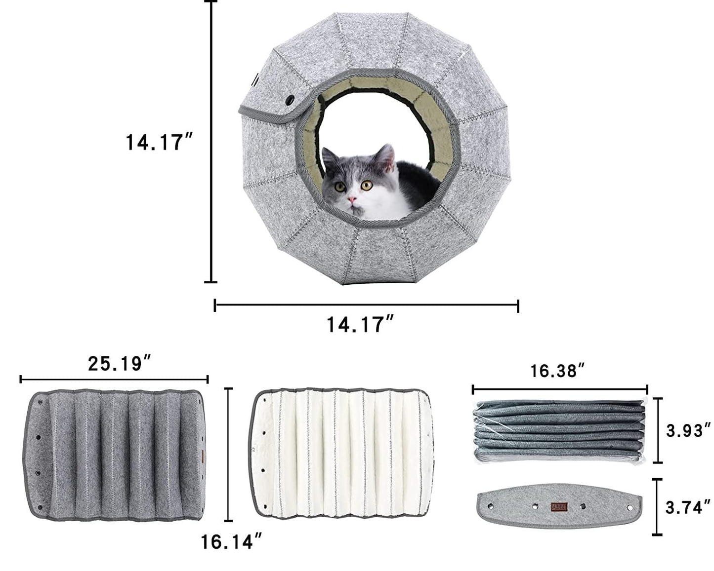 Felt Flex: Modulare 2-in-1 Filzhöhle & Spieltunnel