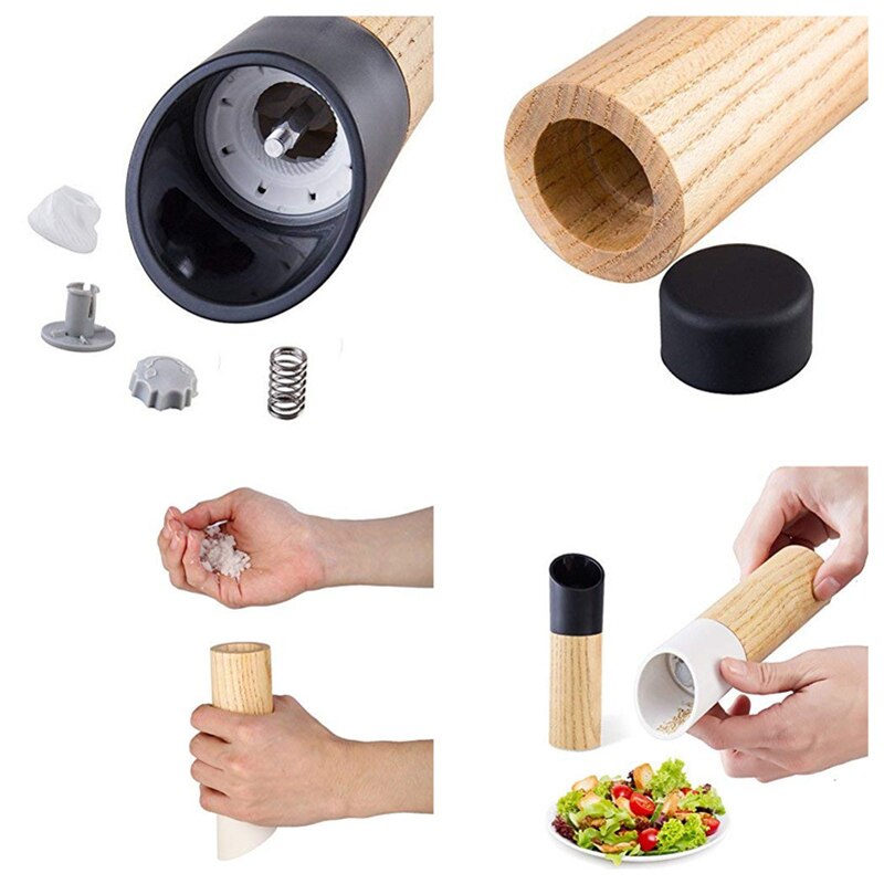 Nordic Balance: Elegante Gewürzmühle aus Echtholz mit einstellbarem Mahlwerk