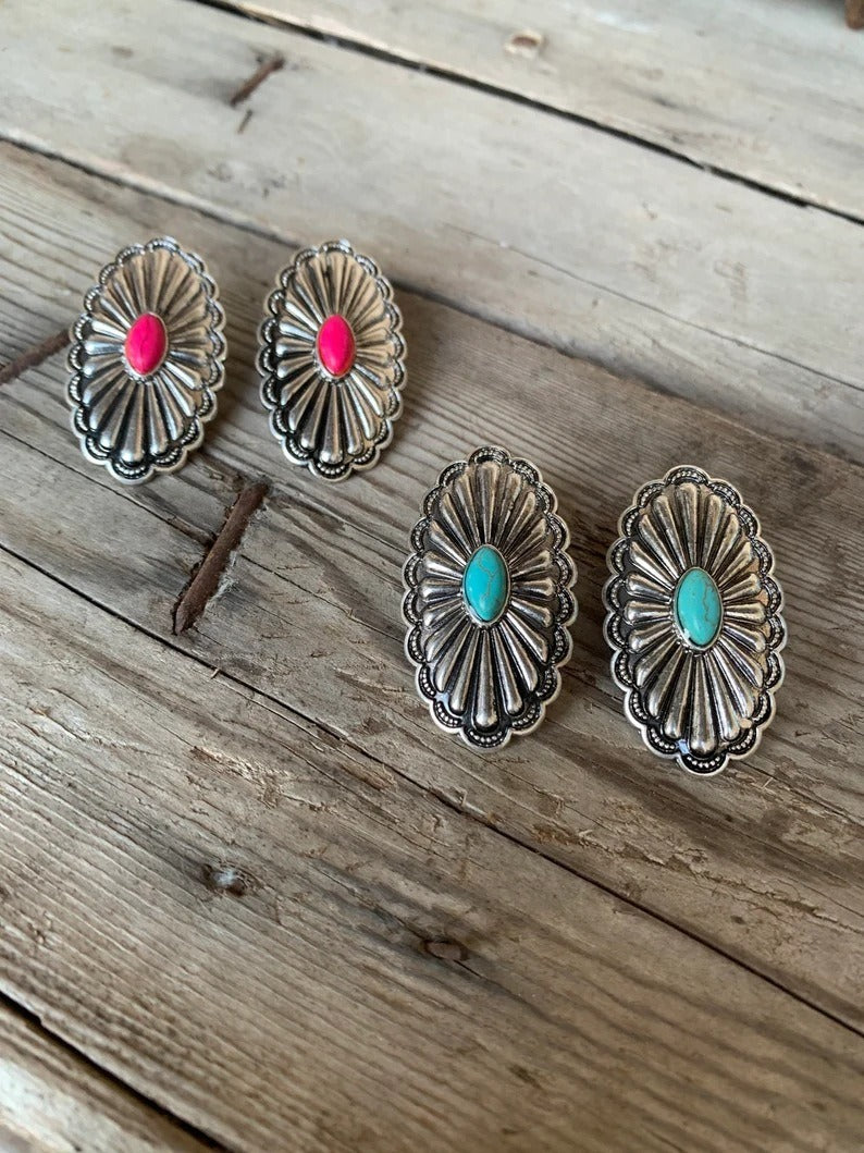 Desert Bloom: Vintage-Statement-Ohrringe mit Ethno-Prägung