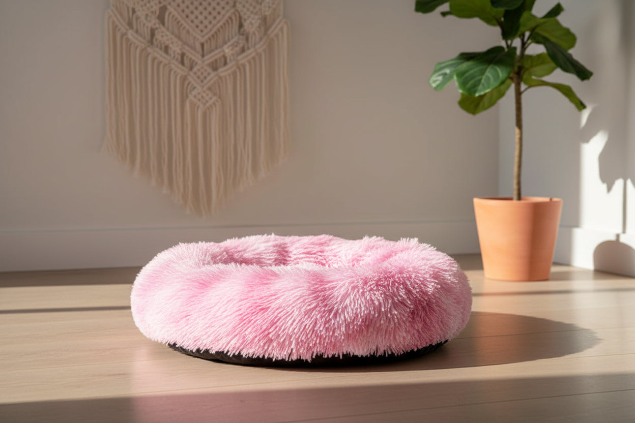 Wolkenplatz: Tie-Dye Kuschelbett für Hunde & Katzen