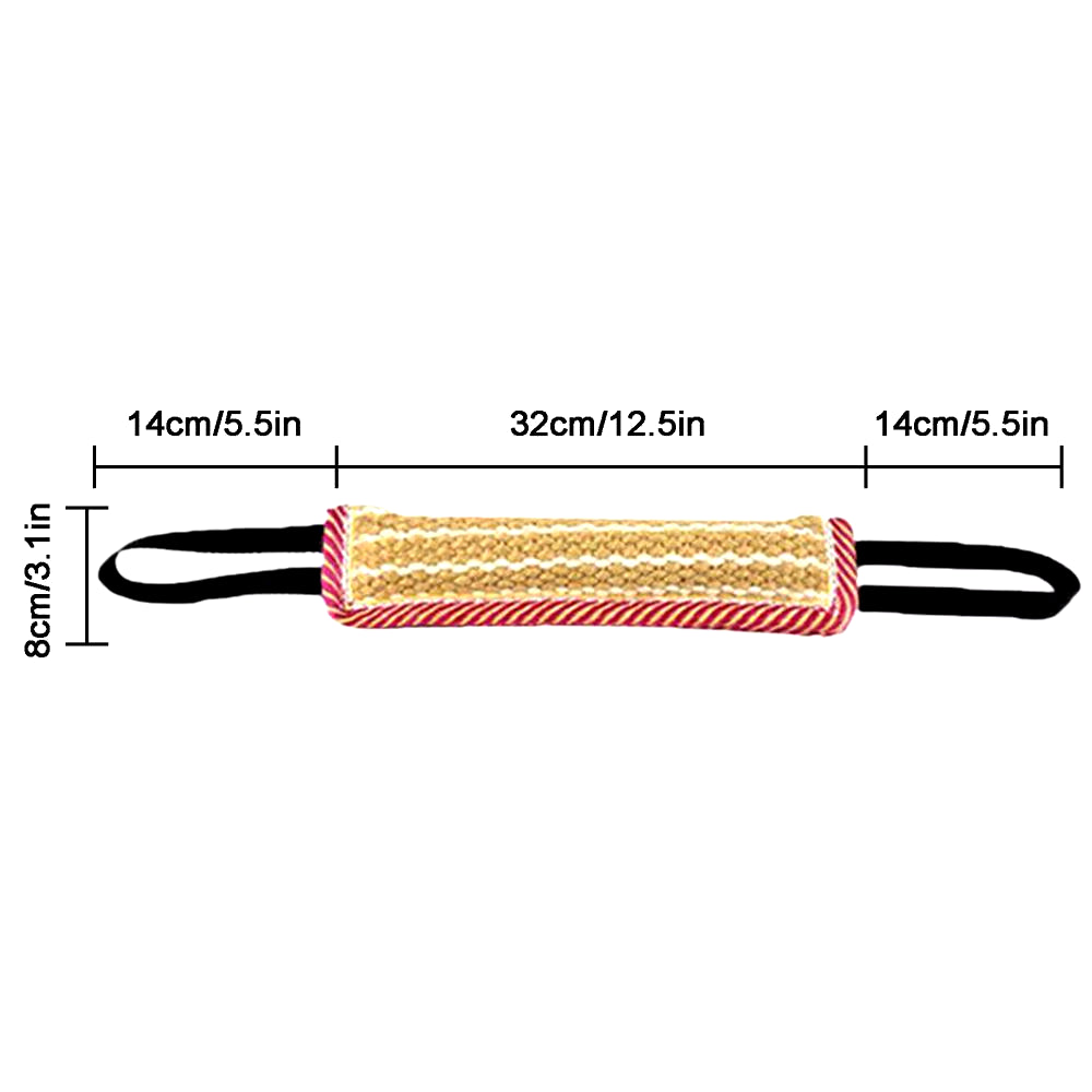 Robustes Zerrspielzeug für große Hunde – Jute Kissen mit 2 Seilgriffen für Interaktive Trainingsspiele – Ideal für Malinois, Schäferhunde und mehr