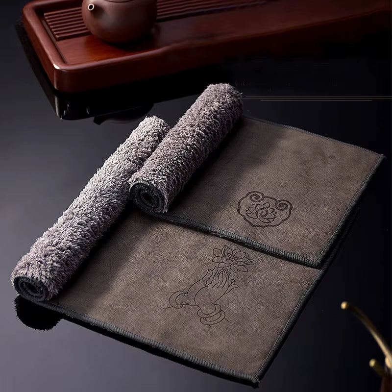 Zen Tea Towel – Dickes, Weiches und Absorbierendes Küchentuch aus Plüsch-Imitation von Hirschleder