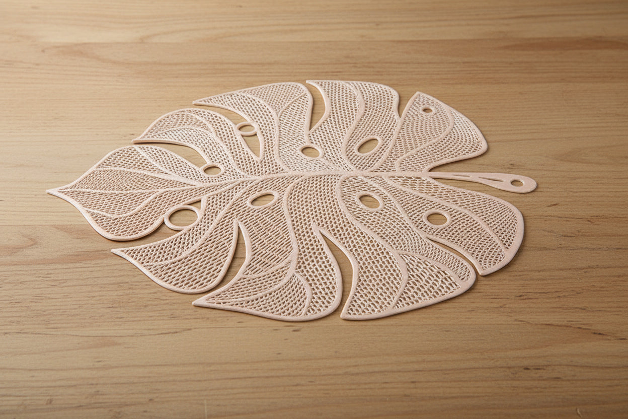 Monstera Elegance – Filigrane Design-Platzsets