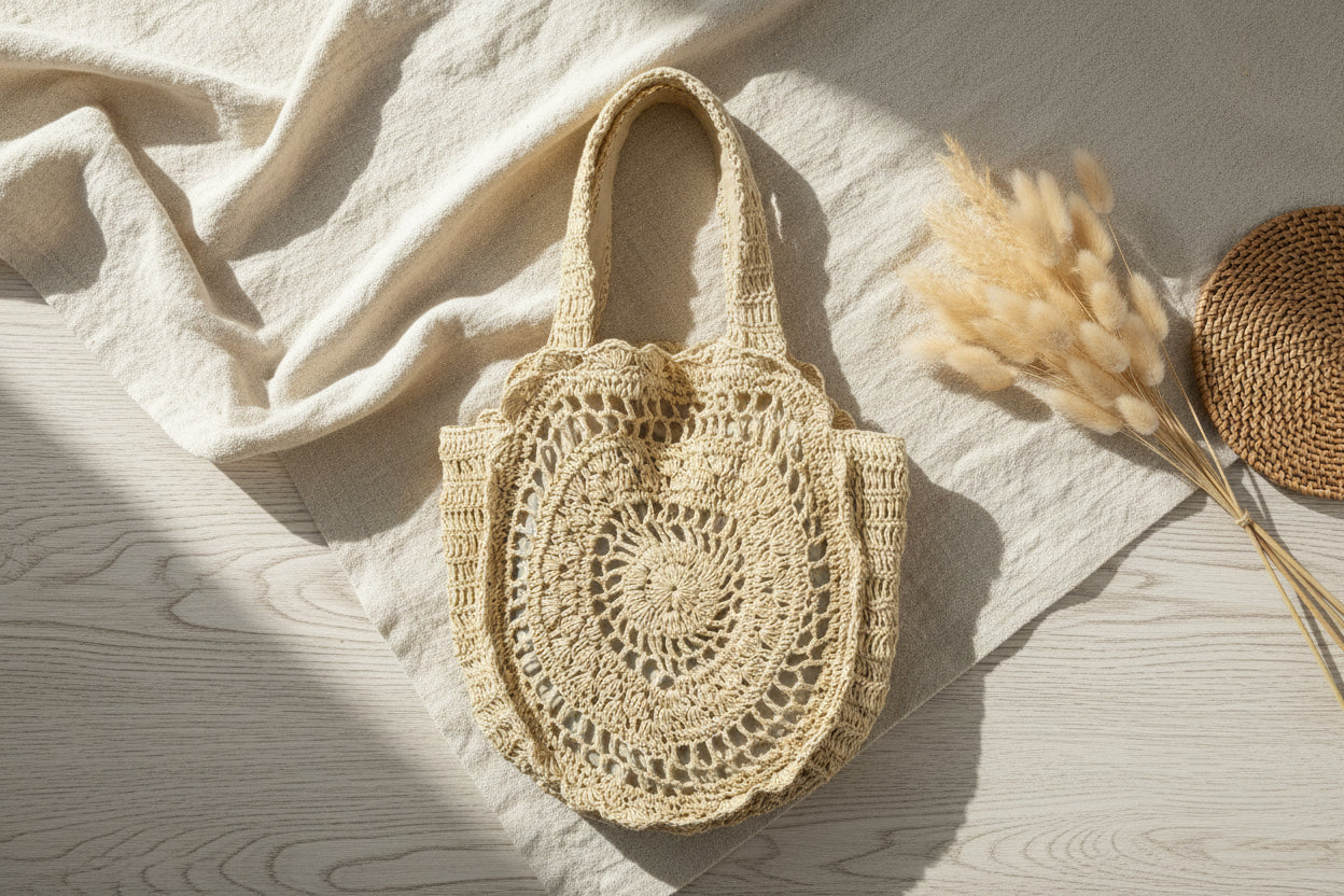 Solaris Tote: Handgeflochtener XXL-Shopper aus Naturstroh