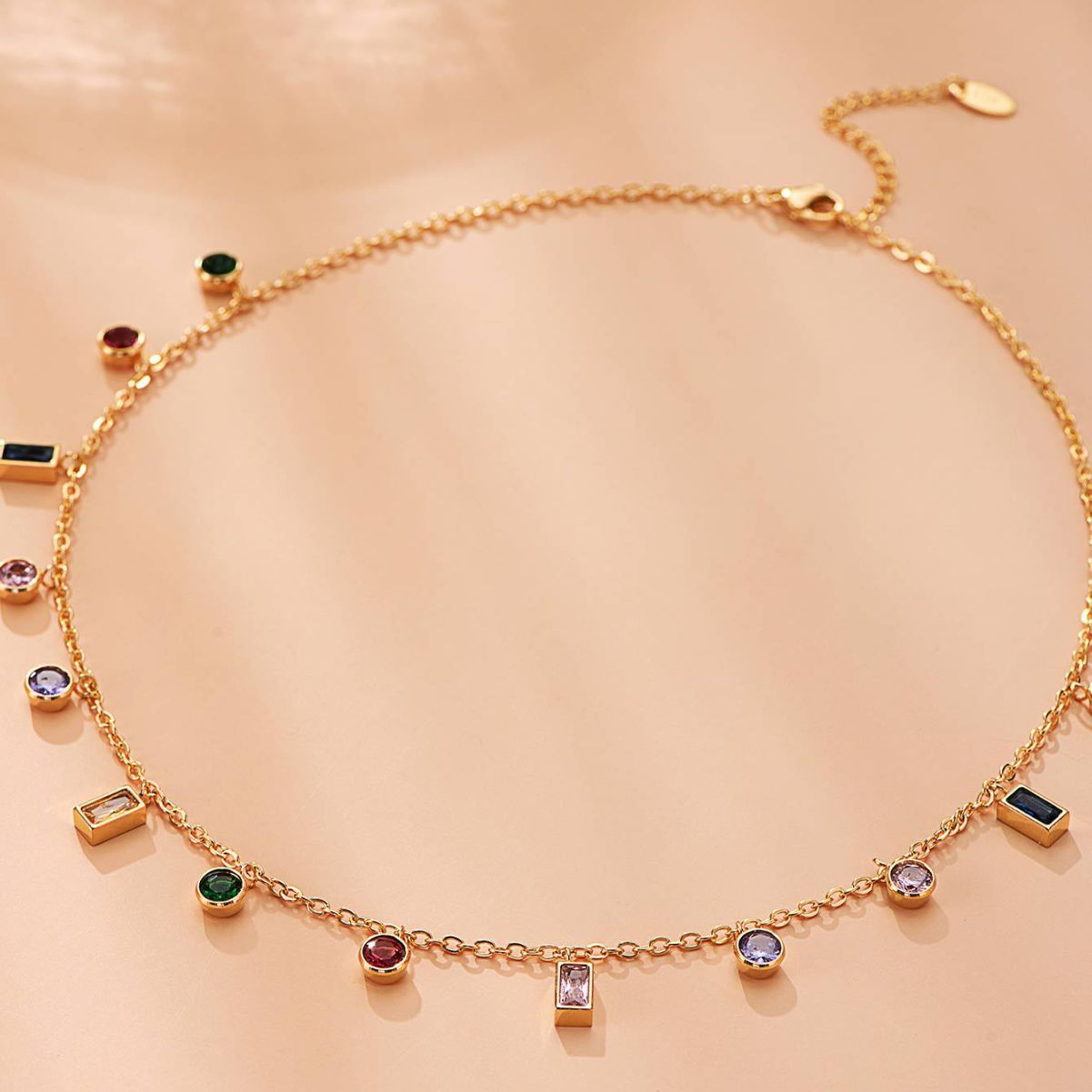 Rainbow Glow – Bunte Zirkonia-Halskette