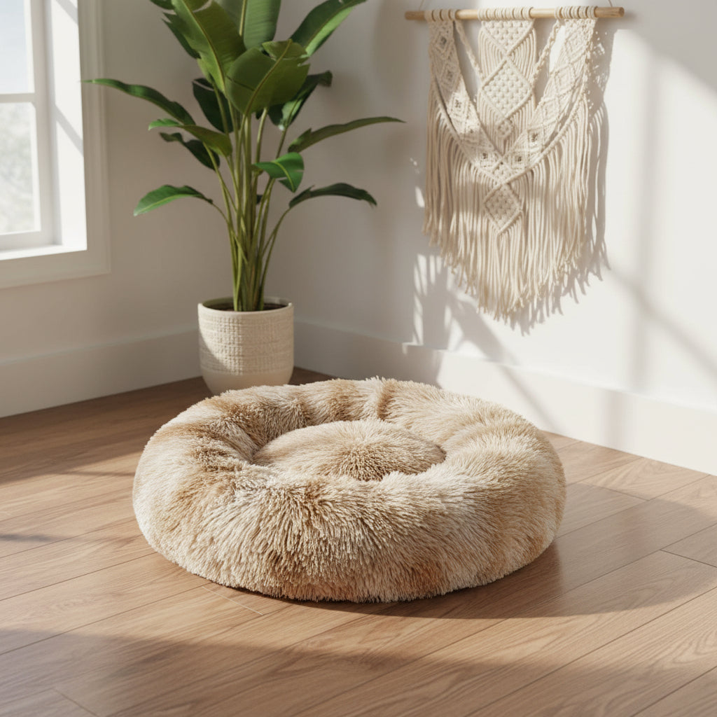 Wolkenplatz: Tie-Dye Kuschelbett für Hunde & Katzen
