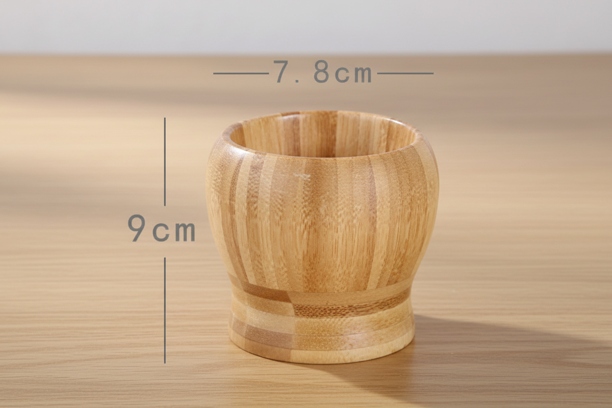 „Bamboo Grind“ – Rustikaler Bambus-Mörser mit Stößel