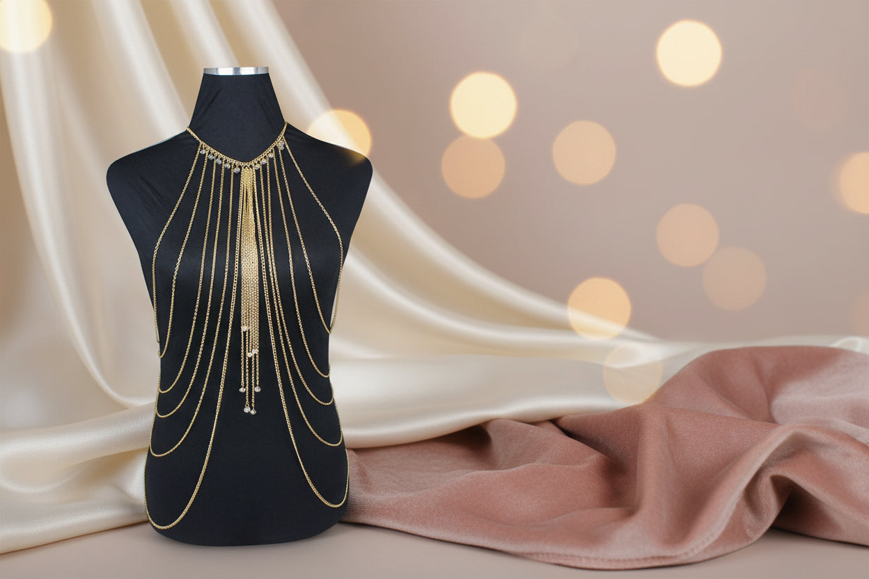 Boho-Glanz Body Chain – Funkelnde Eleganz für deinen Look