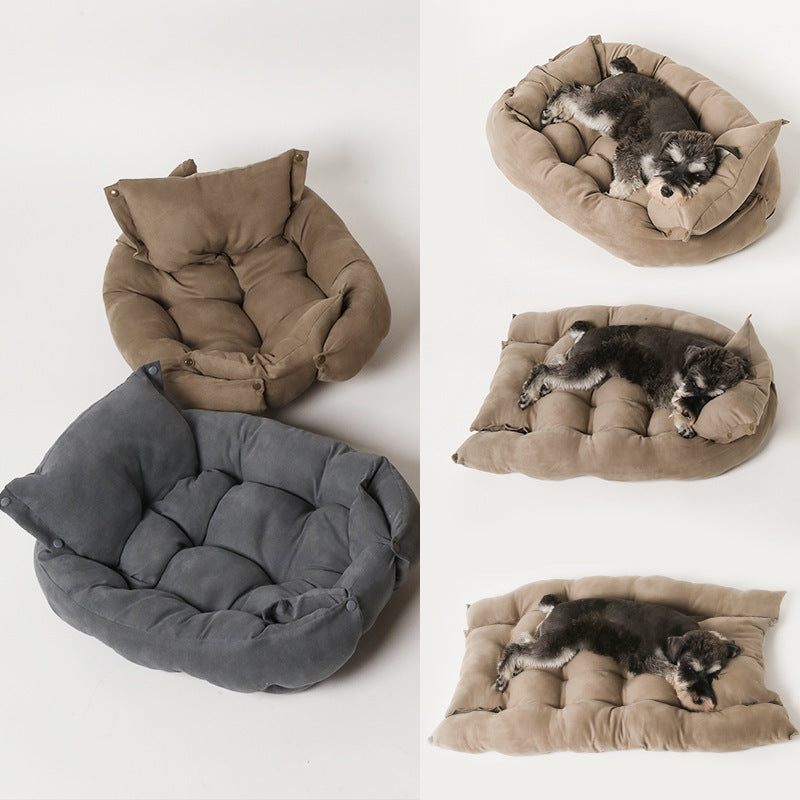 Cloud Comfort: Faltbares Premium-Hundesofa in Wildleder-Optik