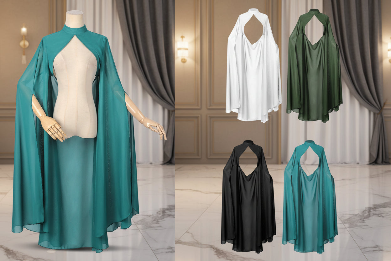 Midnight Fantasy – Fließender Chiffon-Umhang