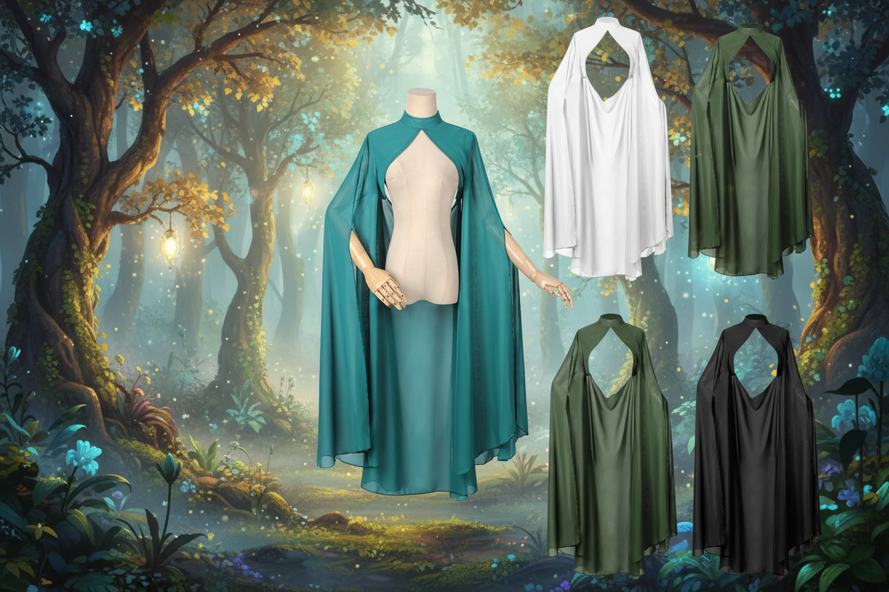 Midnight Fantasy – Fließender Chiffon-Umhang