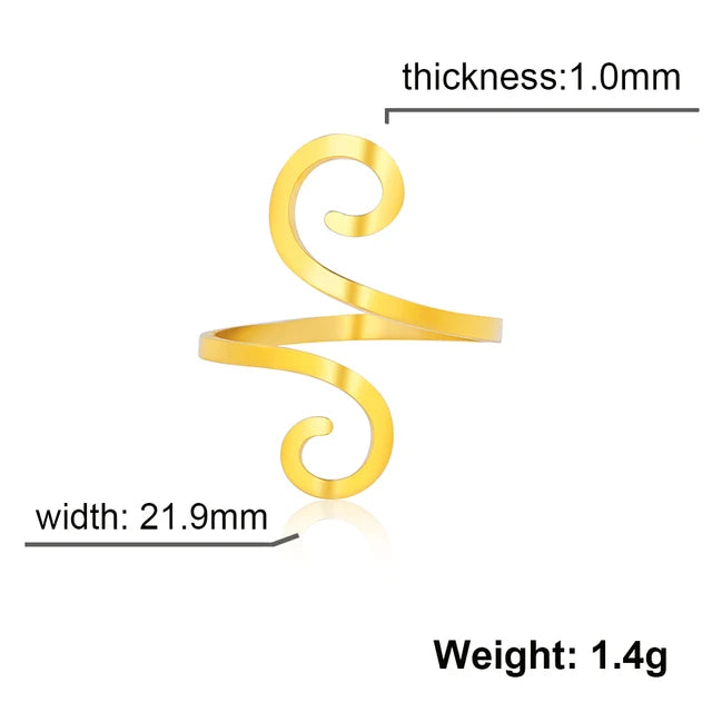 Boho-Spiral Ring – Eleganz in Bewegung