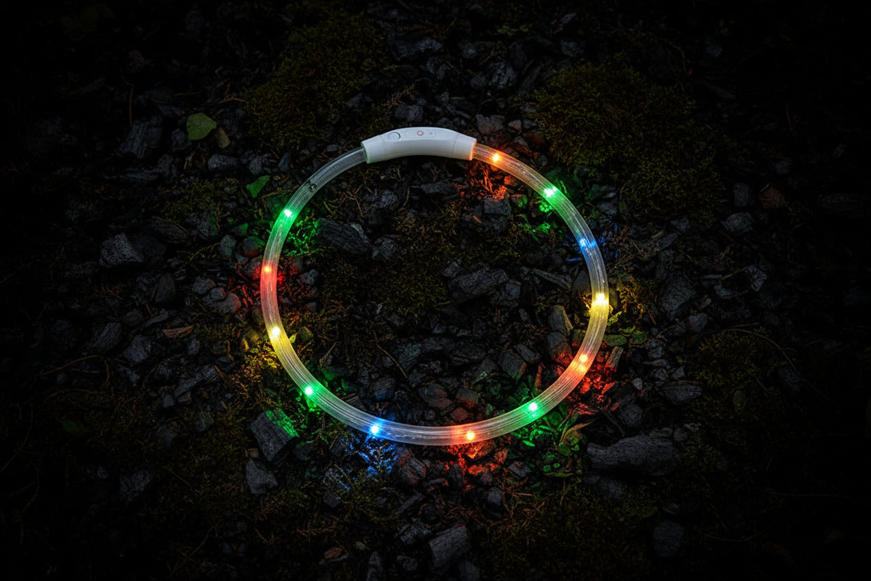 GlowGuard: Wiederaufladbares LED-Sicherheitshalsband