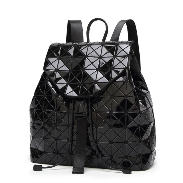 Prism Glow – Geometrischer Hologramm-Rucksack