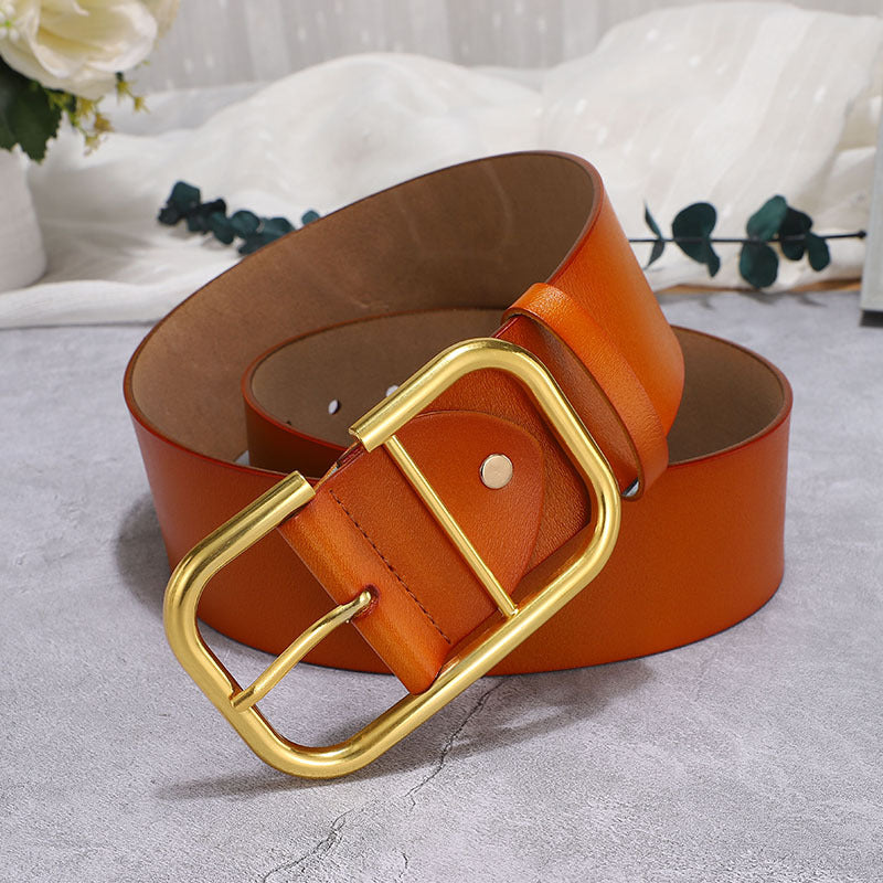 Breiter Damen-Ledergürtel aus Rindsleder – vielseitiges Taillen-Accessoire für Kleider & Röcke