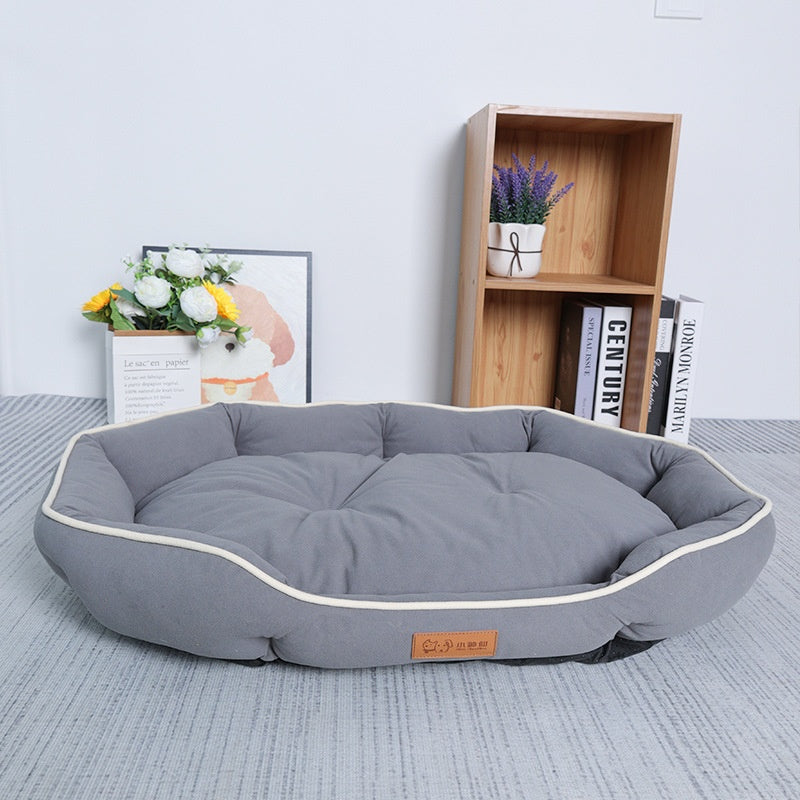 Elegantes Kuschelnest: Soft-Wildleder Hundebett in harmonischen Farben
