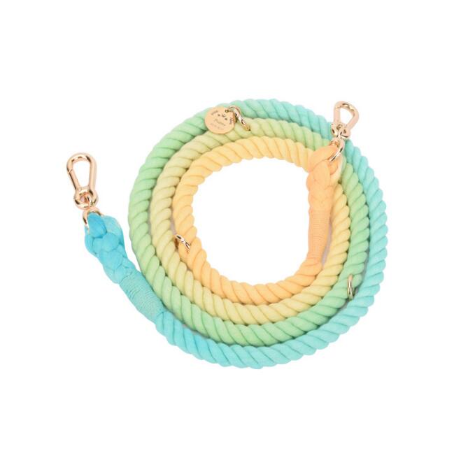 Chroma Drift – Handgeflochtenes Boho-Halsband & Abenteuerleine Set
