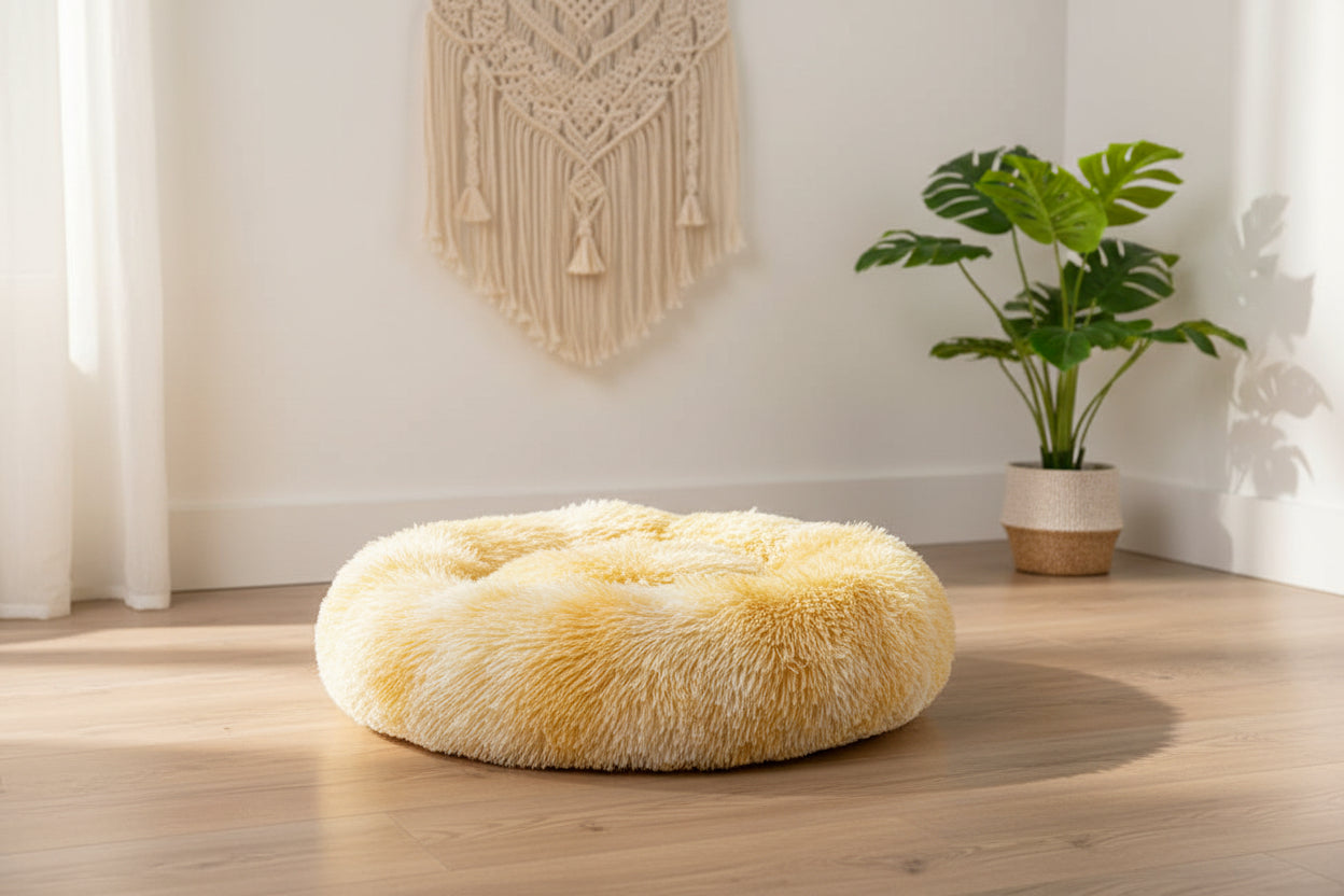 Wolkenplatz: Tie-Dye Kuschelbett für Hunde & Katzen