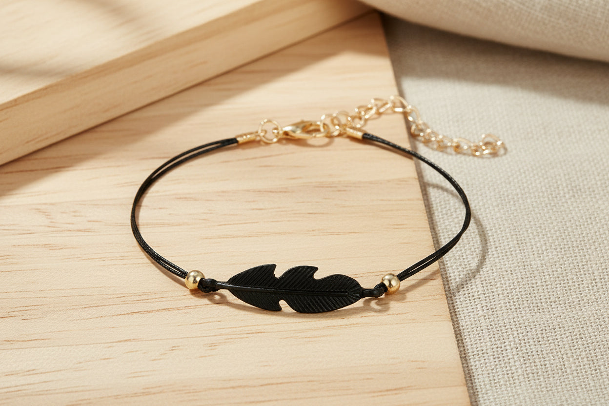 Boho-Armband-Set „Black Soul“ – 4-teiliges Layering-Set