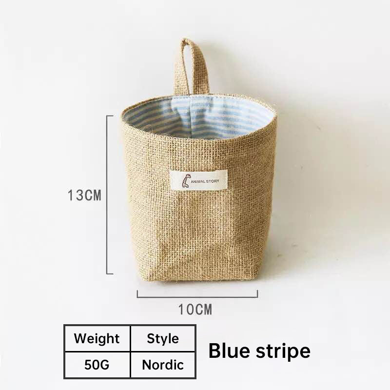 Nordische Hänge-Tasche aus Baumwolle & Leinen – vielseitiger Stauraum für Zuhause