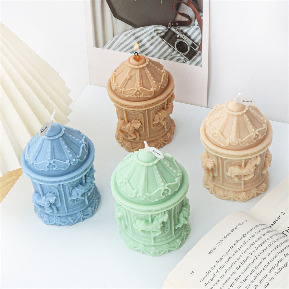 Silikonform Karussell für Kerzen – DIY Gießform für Boho-Kerzen, Gips & Resin