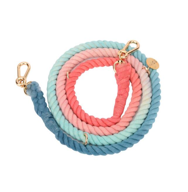 Chroma Drift – Handgeflochtenes Boho-Halsband & Abenteuerleine Set