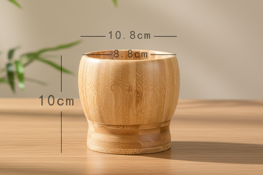 „Bamboo Grind“ – Rustikaler Bambus-Mörser mit Stößel