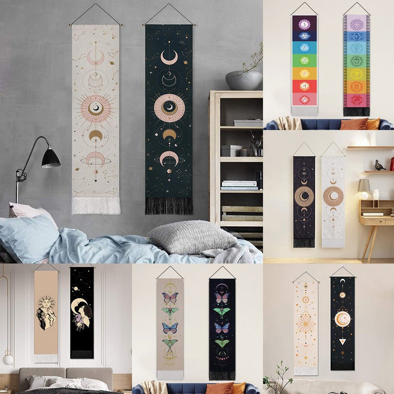 Vertical Soul: Handgefertigter Boho-Wandteppich mit Quasten